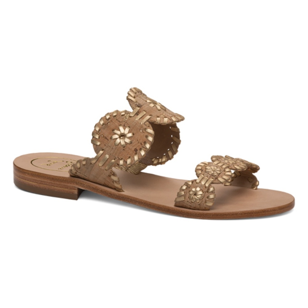 Jack Rogers Cork Lauren Leather Sandal NEW sz 8